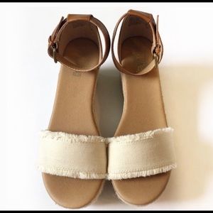 Brash Cream Espadrille Platform Sandals